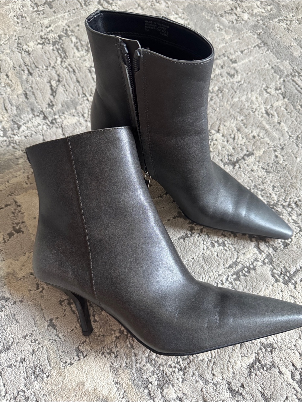 Michael Kors Black Pointed-Toe Ankle Booties